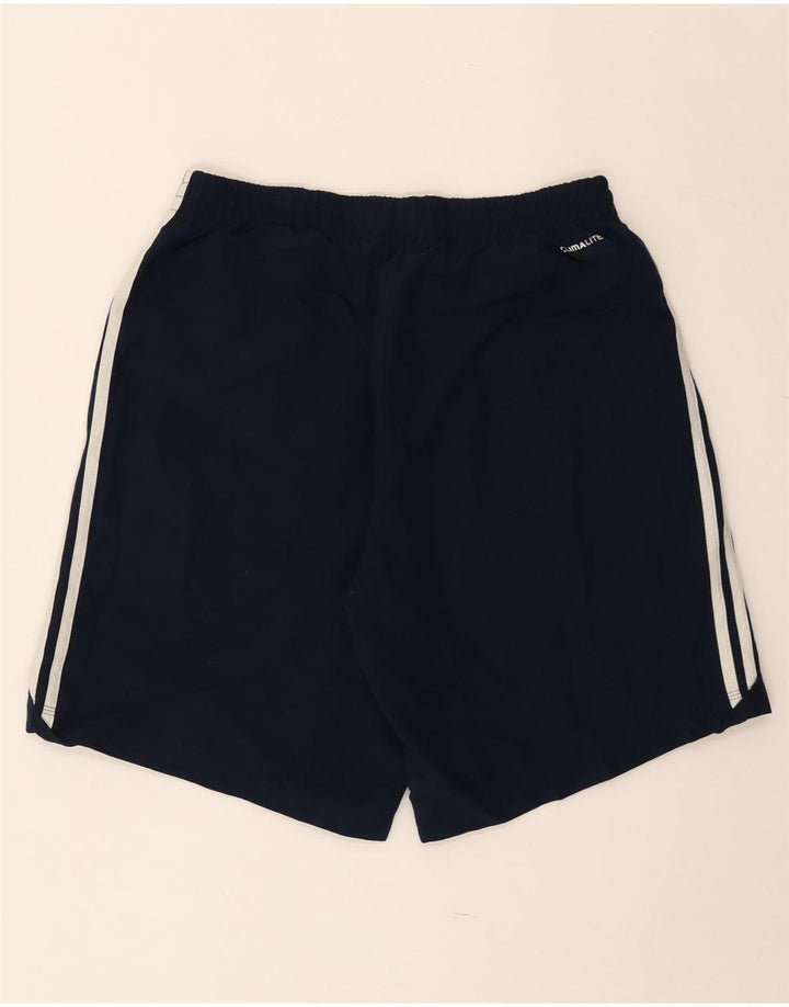 Pantaloncini sportivi Adidas Climalite da uomo medi in poliestere blu navy