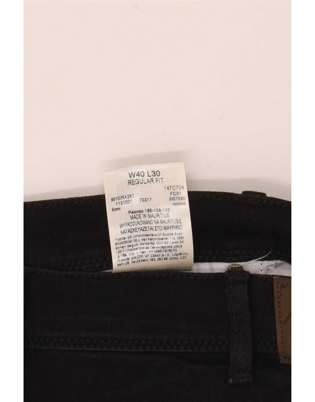 Jeans dritti vestibilità regolare da donna Wrangler W40 L30 cotone nero