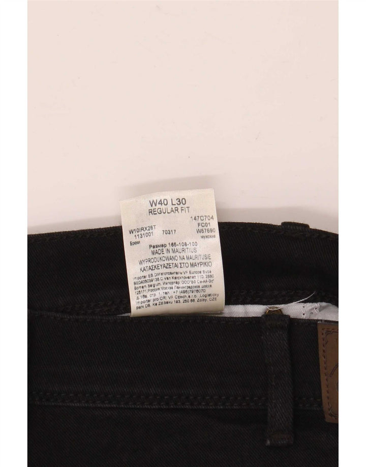 Jeans dritti vestibilità regolare da donna Wrangler W40 L30 cotone nero