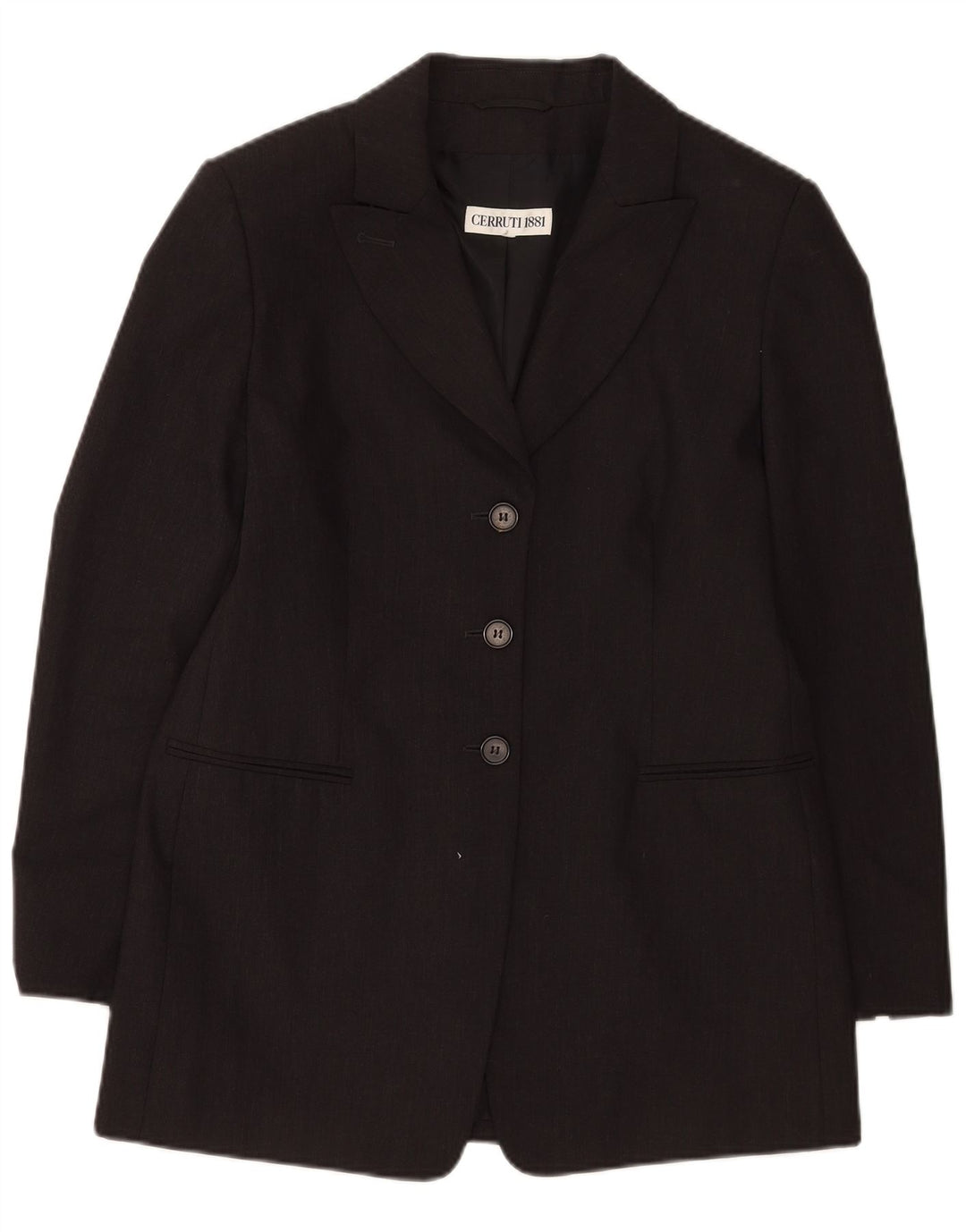 Giacca blazer a 3 bottoni lunga da donna Cerruti 1881 UK 14 Grigio medio