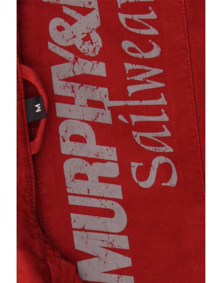 MURPHY & NYE Giubbotto bomber da vela da uomo UK 38 Cotone rosso medio