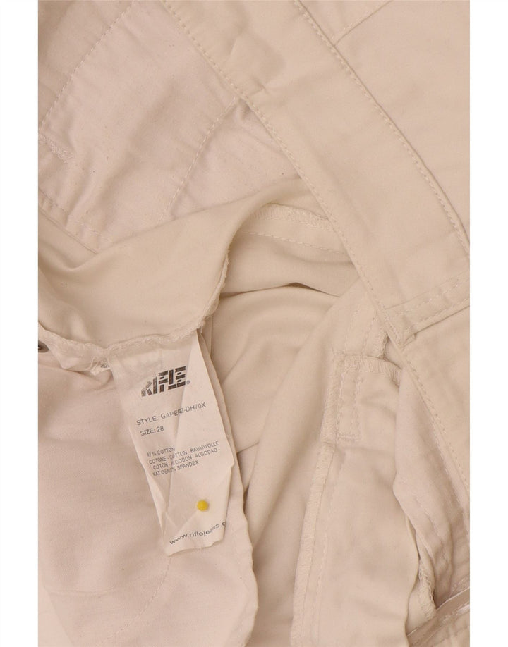 Pantaloni Capri da donna Rifle W28 L21 cotone bianco