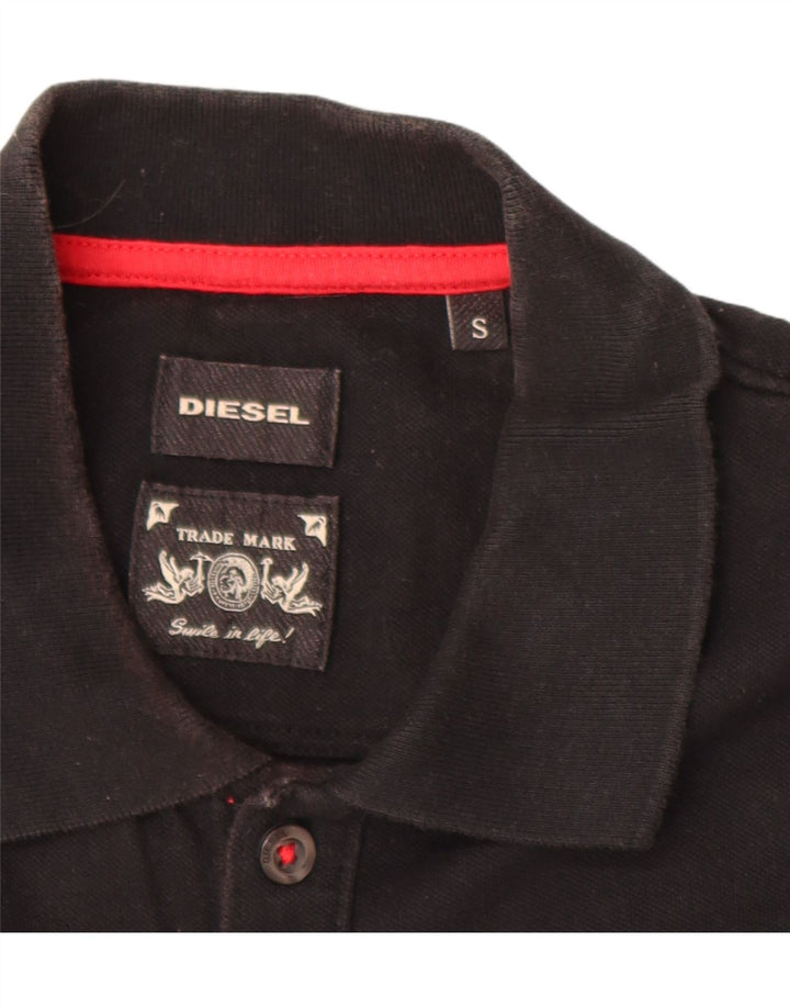 Polo da uomo slim fit DIESEL piccola in cotone nero