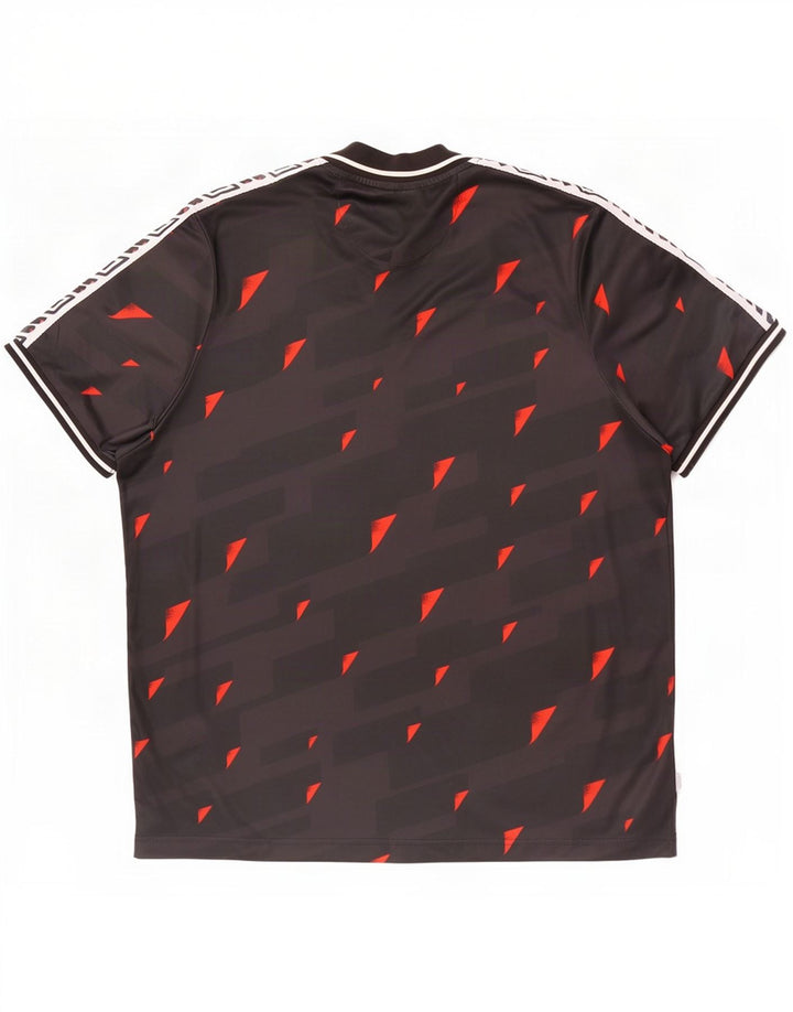 T-shirt grafica da uomo Umbro Top 2XL Poliestere geometrico nero