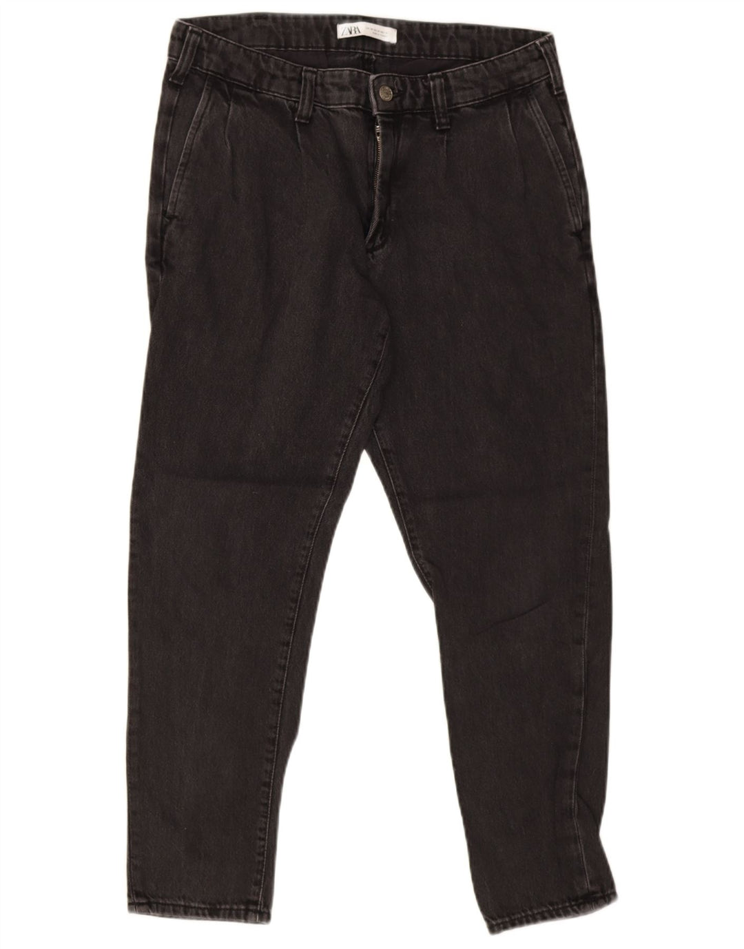 Jeans slim corti da uomo Zara EU 40 medio W31 L27 cotone nero