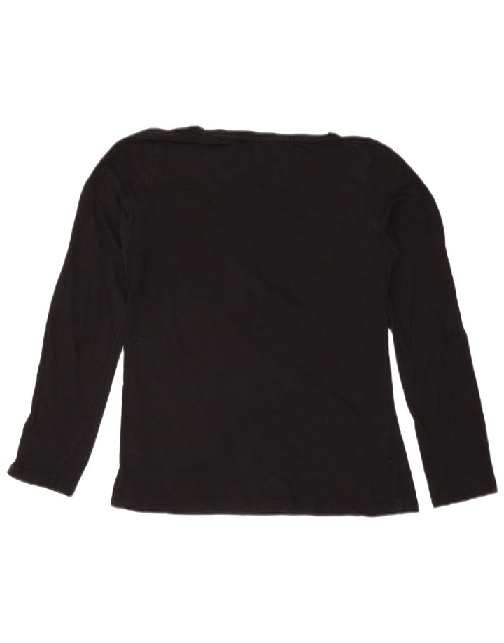 Top da donna Lotto manica lunga US 4 Small in cotone nero
