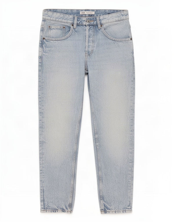 Zara Mens Slim Cropped Jeans EU 40 Medium W31 L26 Blue