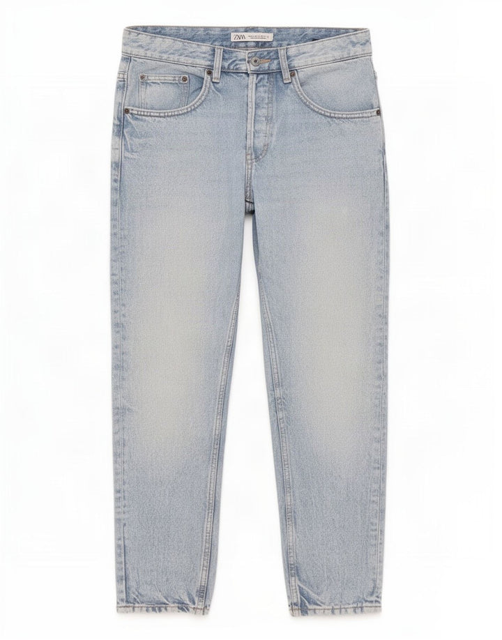 Jeans corti slim da uomo Zara EU 40 medio W31 L26 blu