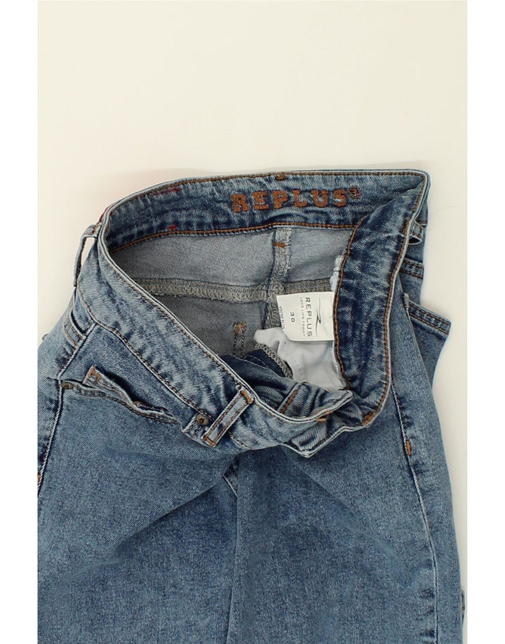 VINTAGE Womens Bootcut Jeans W30 L33 Blue Cotton Vintage Vintage and Second-Hand Vintage from Messina Hembry 