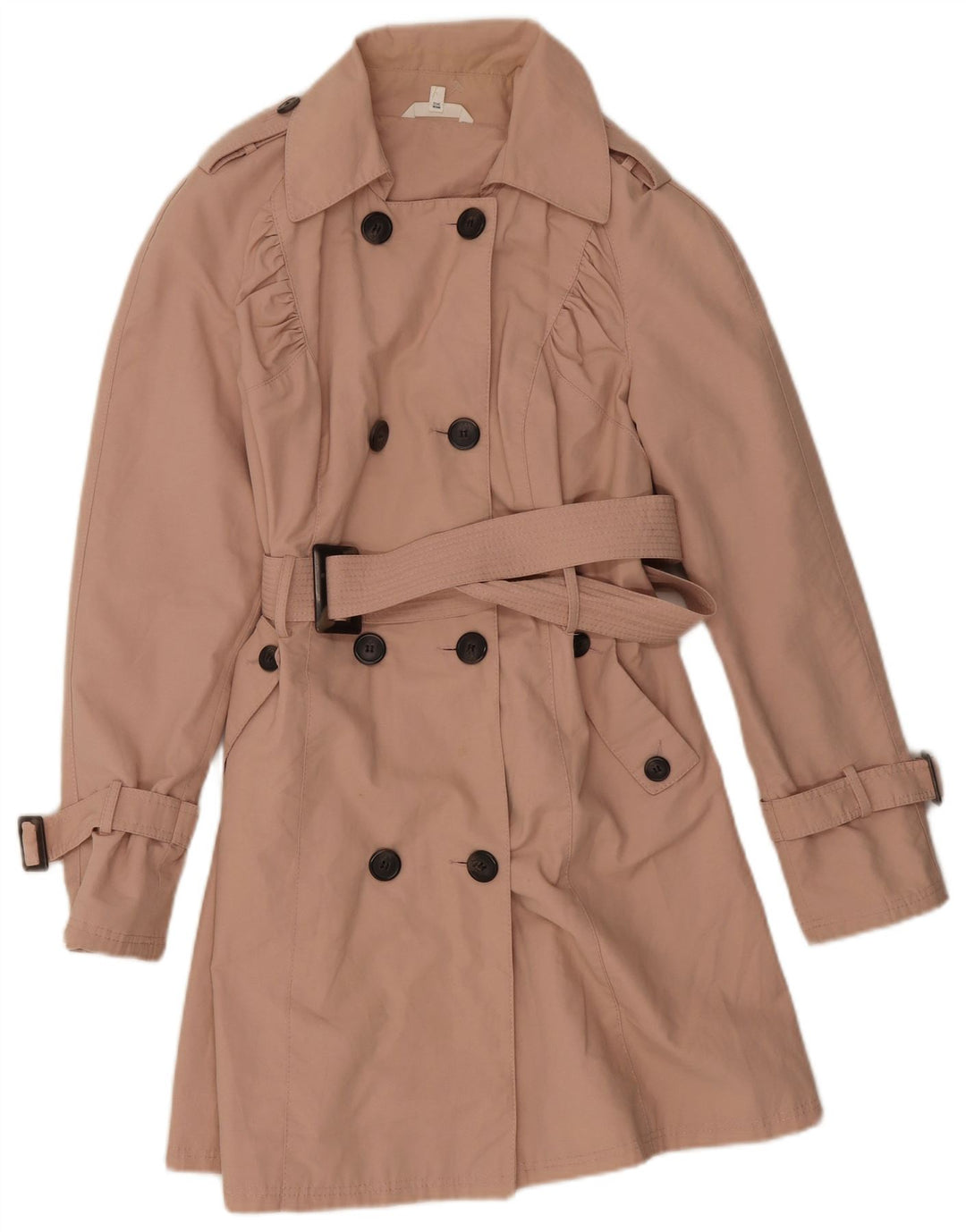 Trench da donna Marks & Spencer UK 10 piccolo cotone rosa