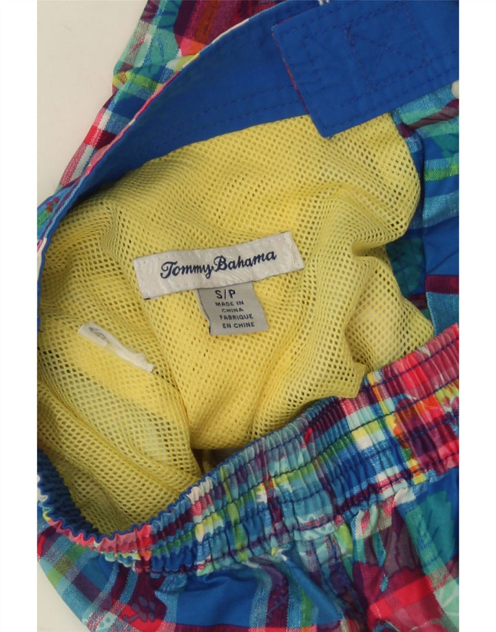 Pantaloncini da bagno da uomo Tommy Bahama piccoli quadri blu