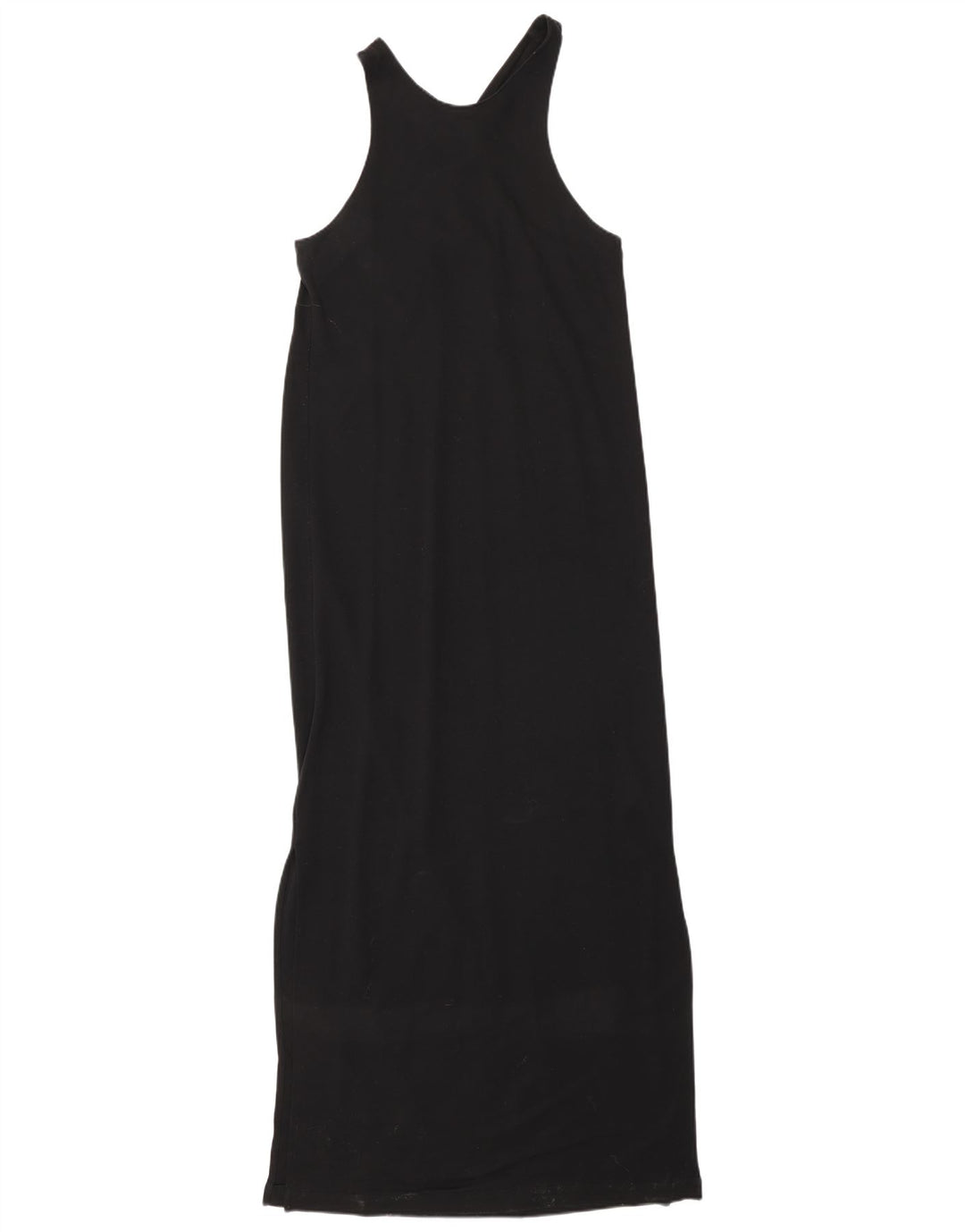 Massimo Dutti Abito lungo senza maniche da donna UK 10 Piccolo Lyocell nero
