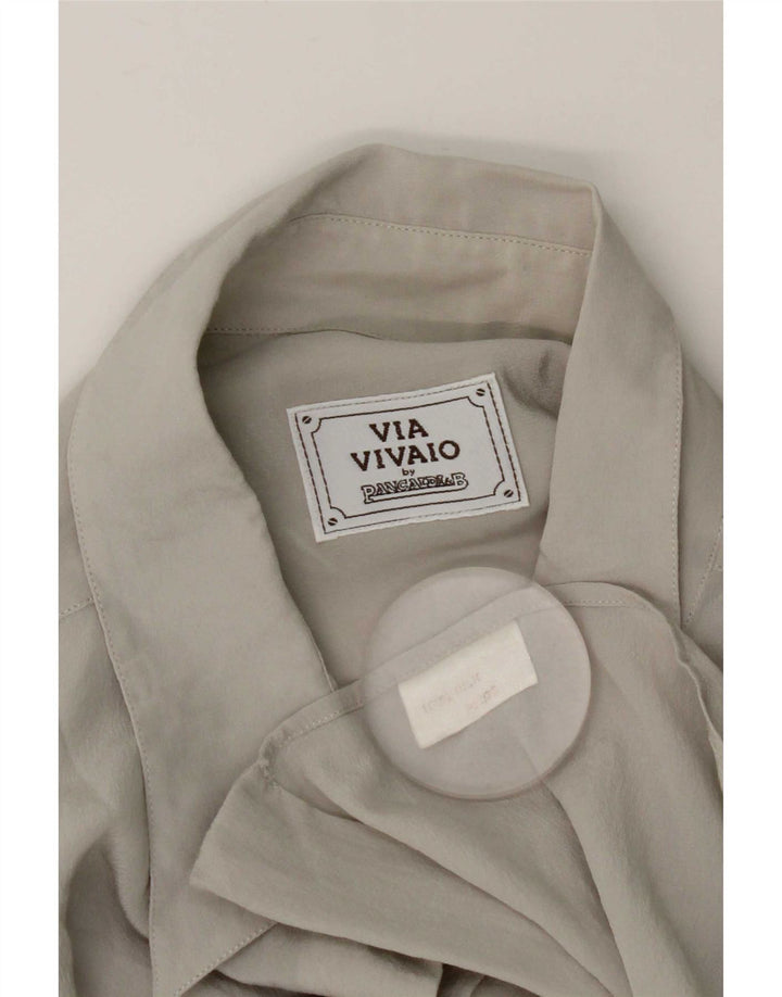 Camicetta da donna Pancaldi UK 18 XL Seta grigia