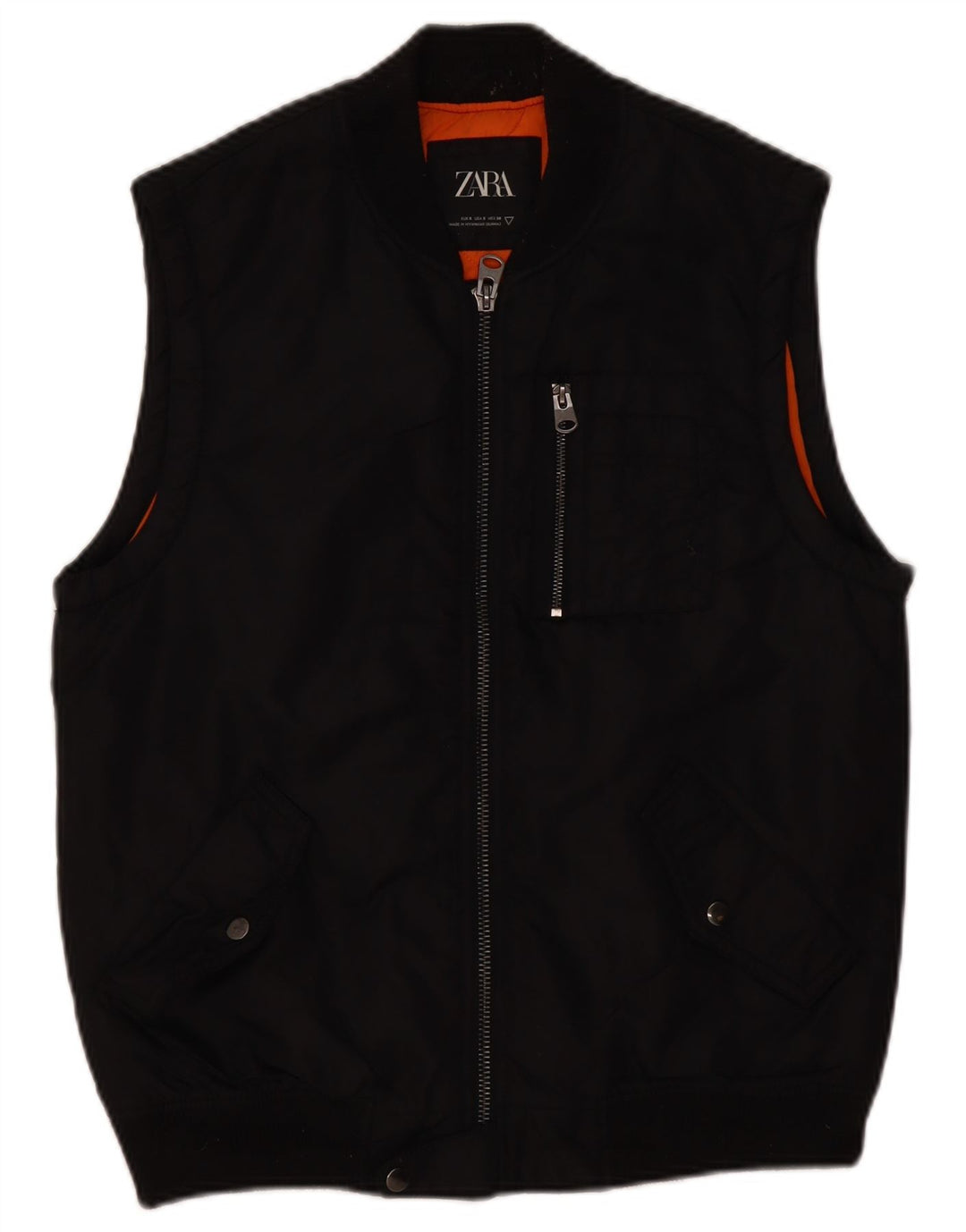 Gilet multiuso da uomo Zara UK 36 piccolo in nylon nero