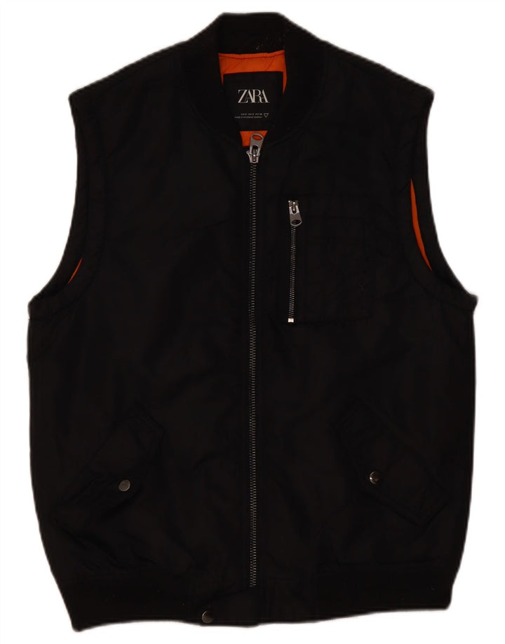 Gilet multiuso da uomo Zara UK 36 piccolo in nylon nero