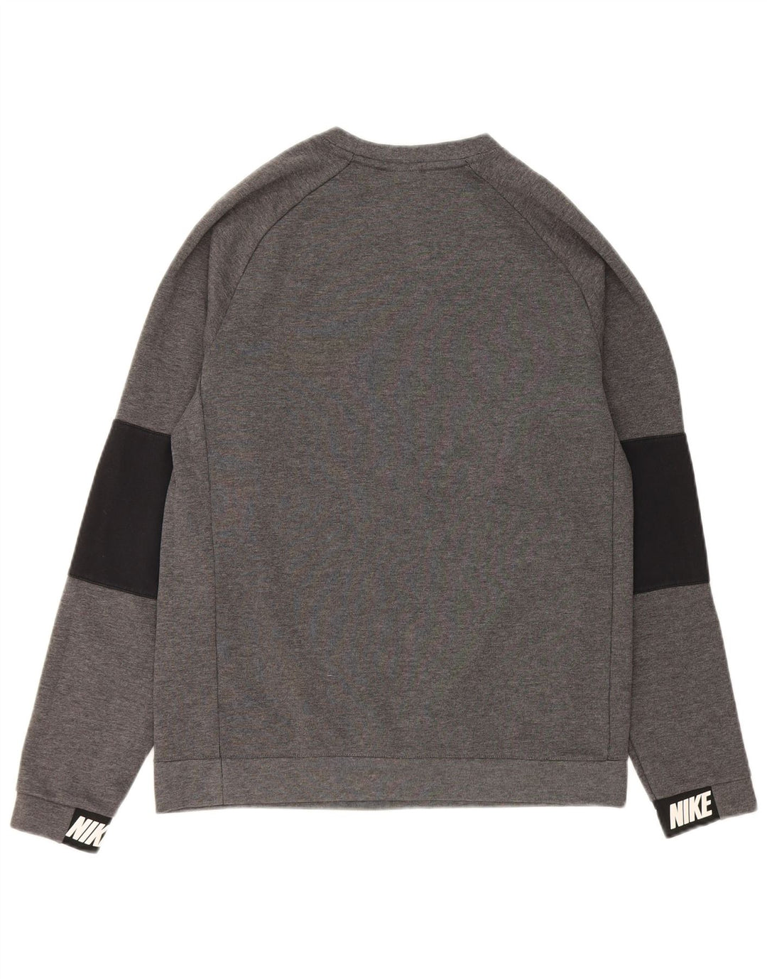 Felpa con grafica Nike da uomo, piccola, in cotone color block grigio