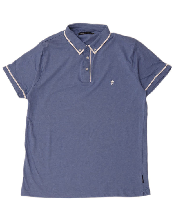 Polo da uomo French Connection XL in cotone blu