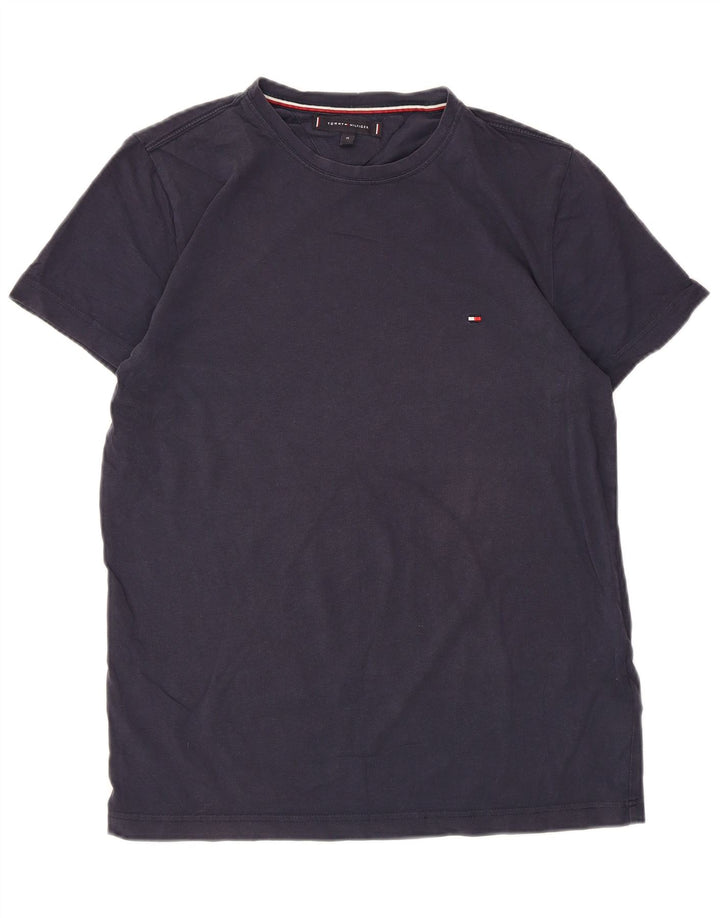 T-shirt da uomo Tommy Hilfiger Top in cotone blu navy medio