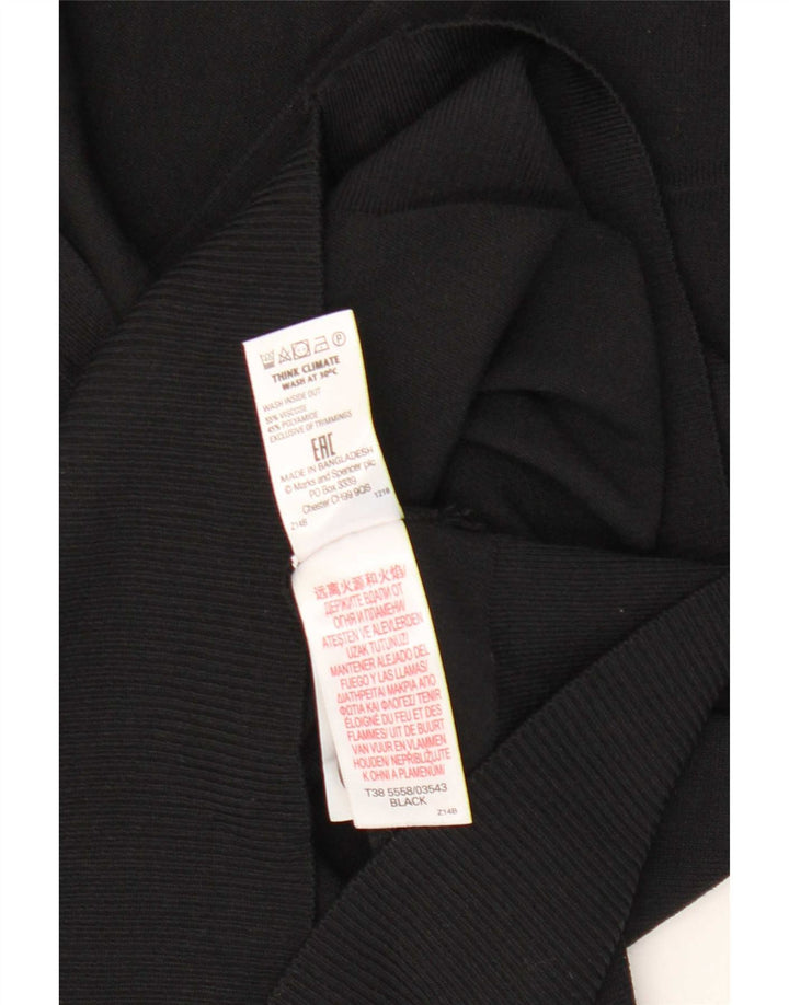 Maglione cardigan oversize corto da donna Marks & Spencer UK 8 piccolo nero
