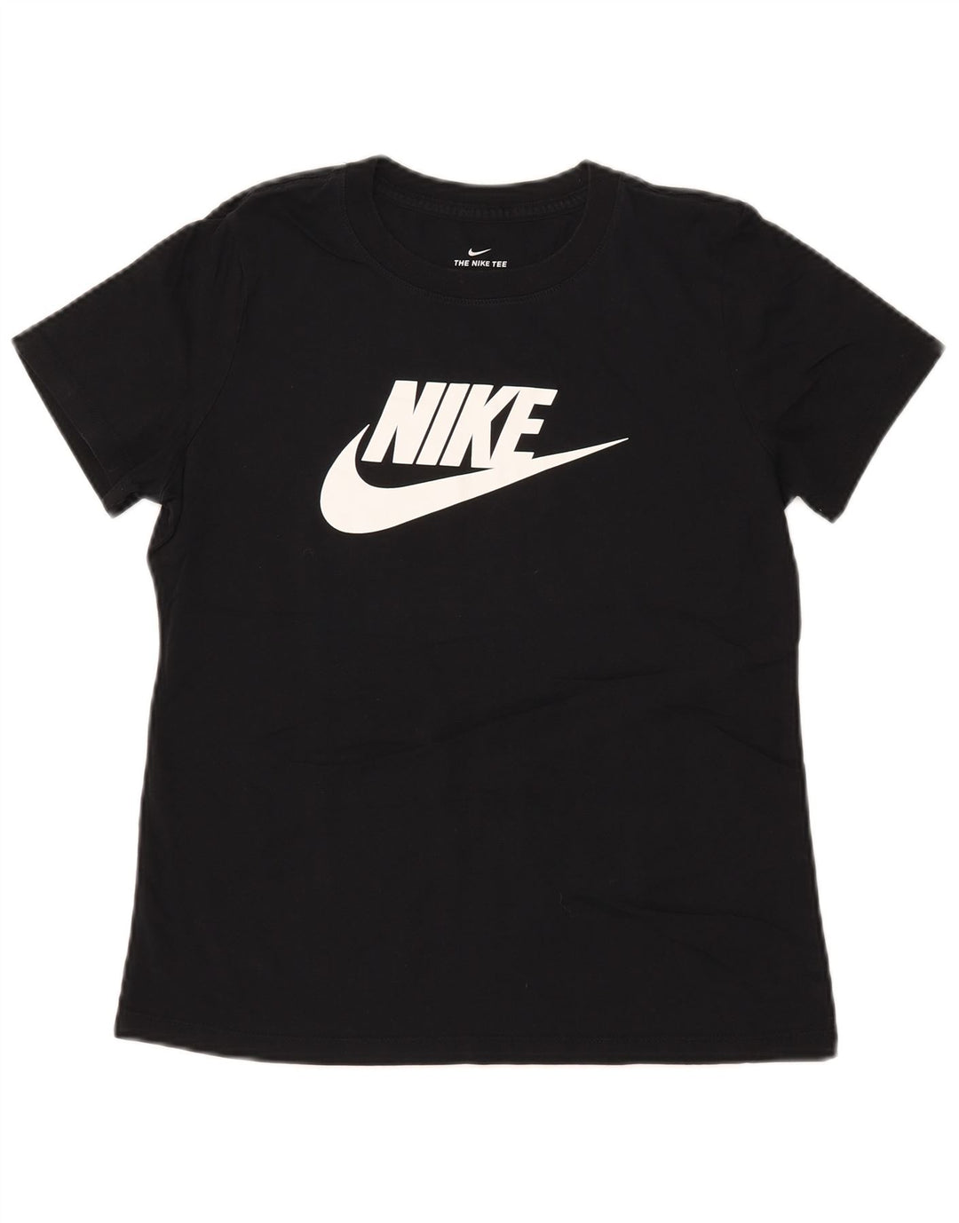 T-shirt grafica da donna NIKE Top UK 14 cotone nero medio