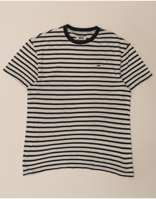 T-shirt da uomo Tommy Hilfiger Top a righe bianche medie