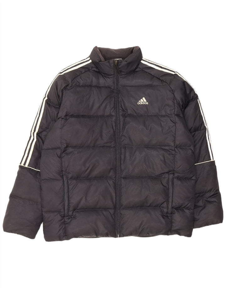 Giacca imbottita da uomo Adidas UK 40 Large blu navy in poliestere