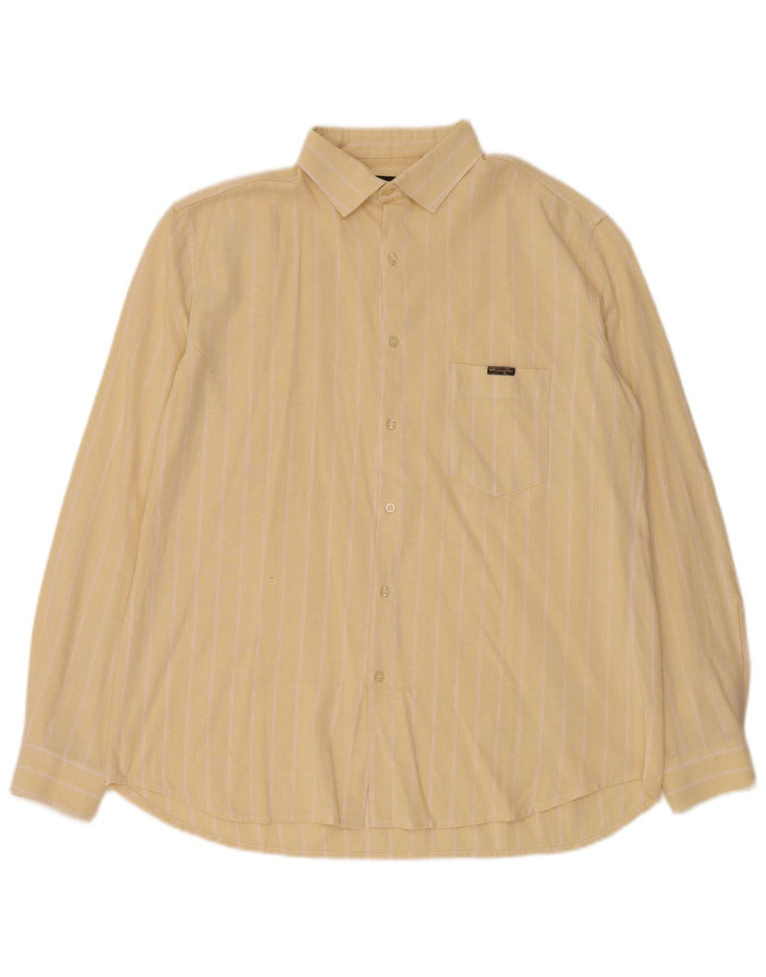 Camicia da uomo Wrangler taglia 16 grande gessato giallo