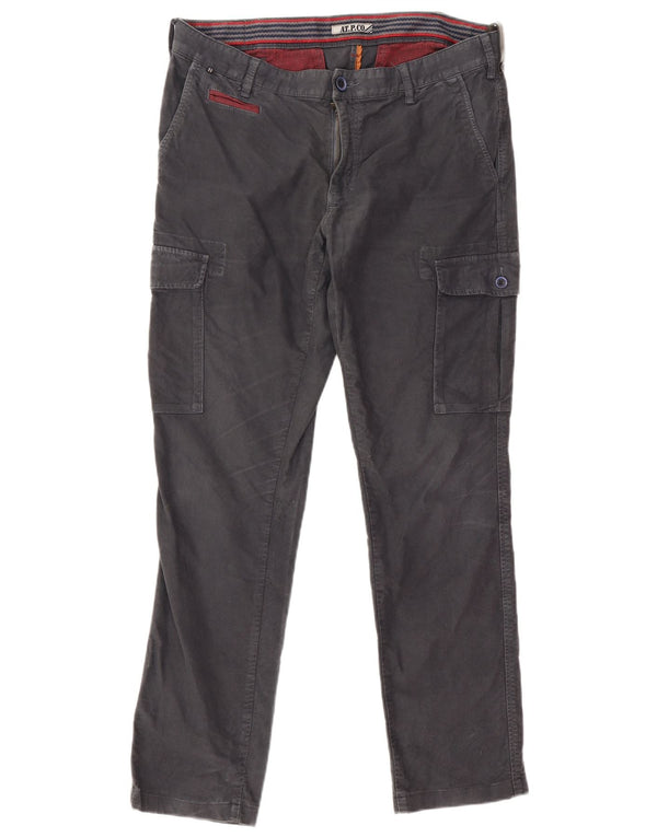 AT.P.CO Pantaloni cargo slim da uomo IT 50 Large W34 L30 Cotone blu navy
