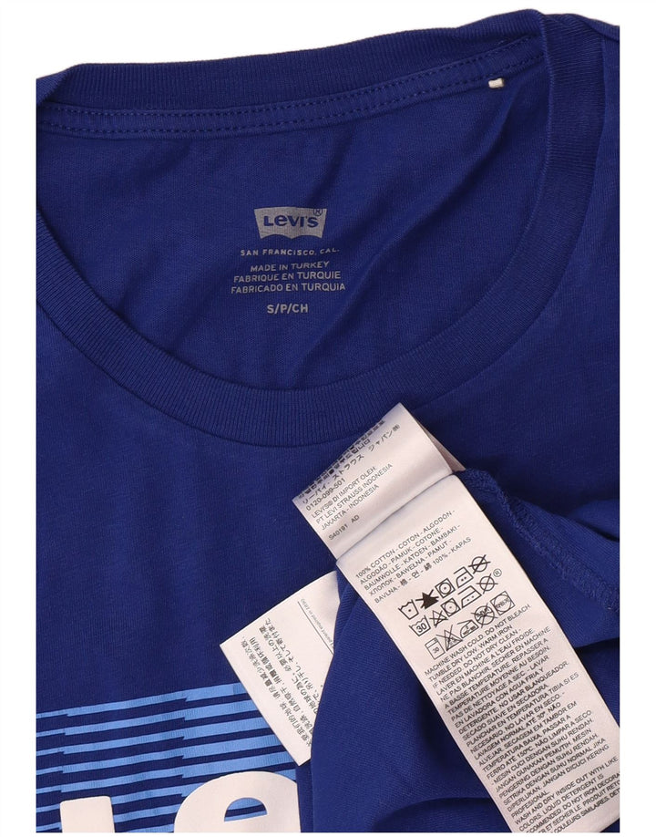 T-shirt grafica da uomo LEVI'S Top piccola in cotone blu