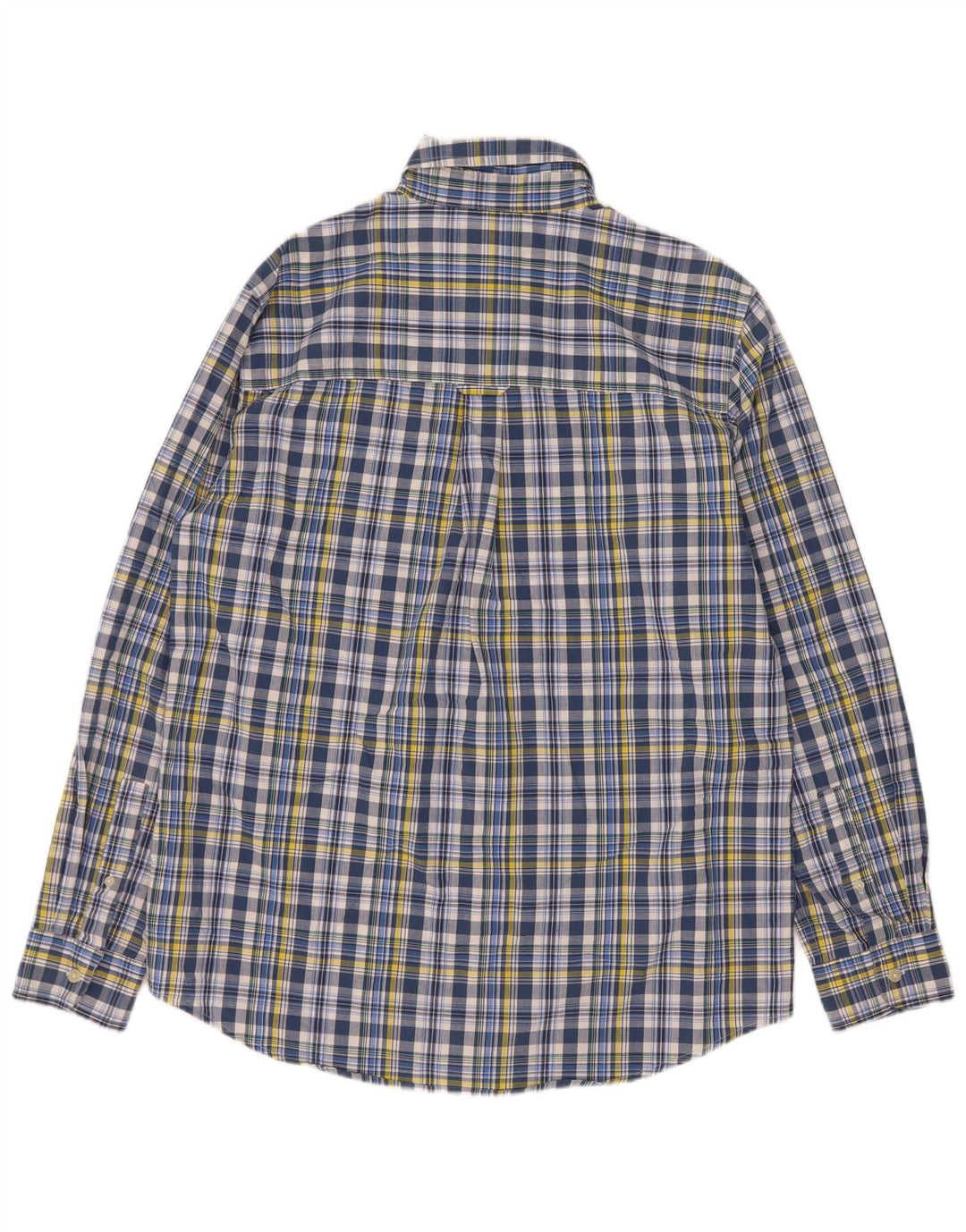 Camicia Chaps da uomo Easy Care in cotone a quadri blu medio