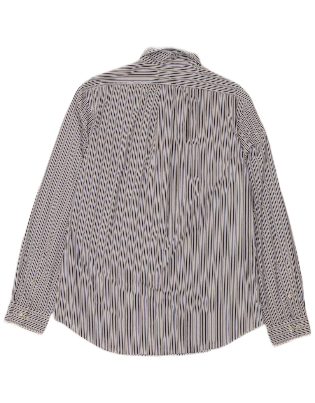 RALPH LAUREN Camicia da uomo su misura taglia 16 grande cotone a righe blu