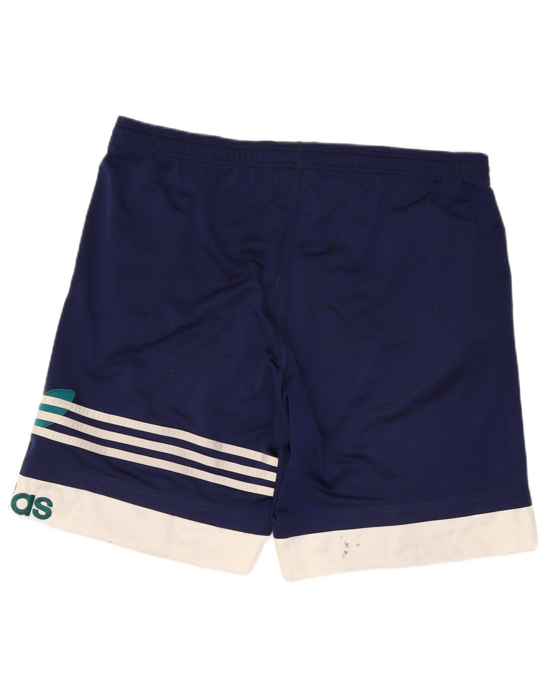 Pantaloncini sportivi grafici da uomo Adidas Large in poliestere color block blu navy