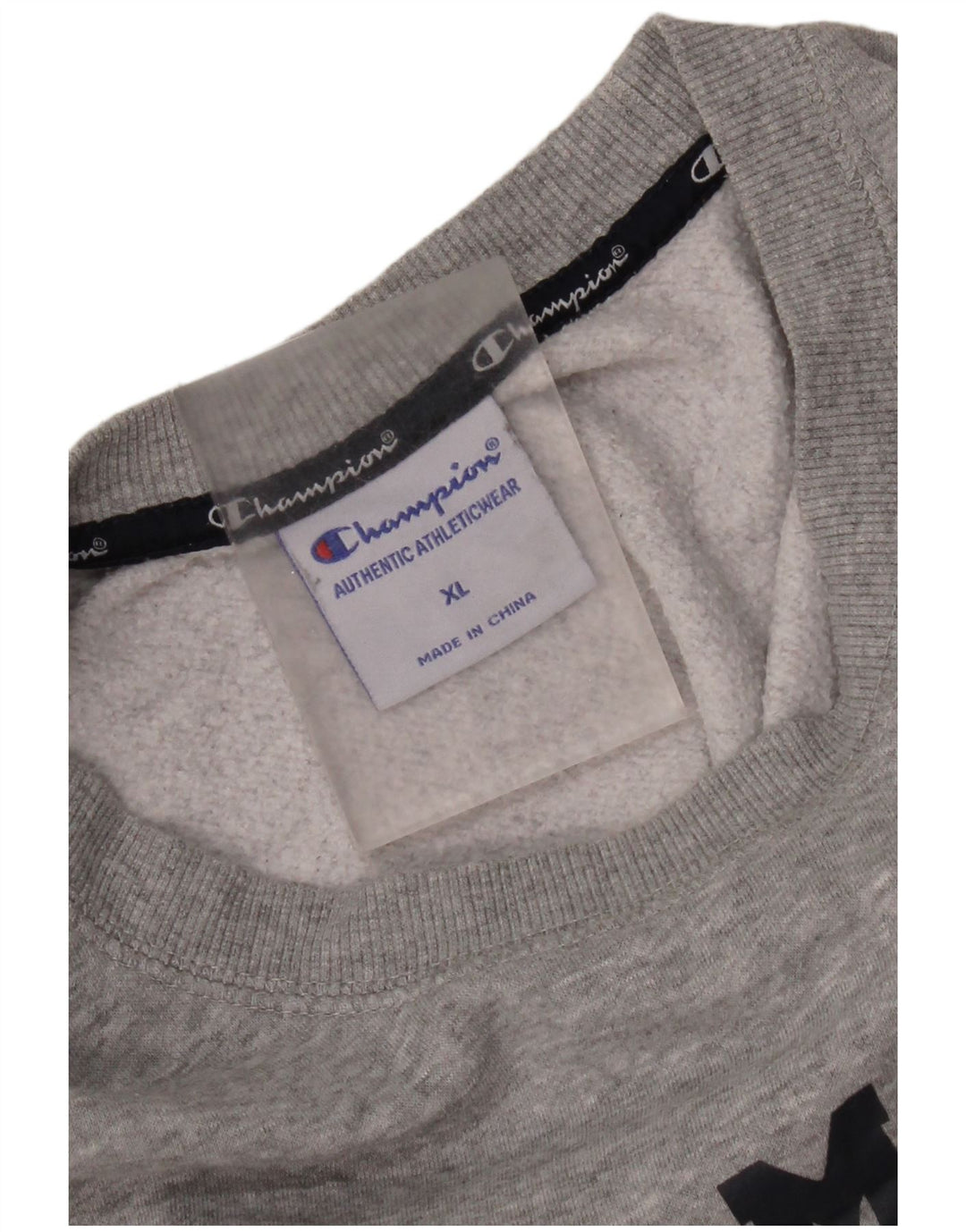 Felpa grafica da uomo Champion Jumper XL in cotone grigio