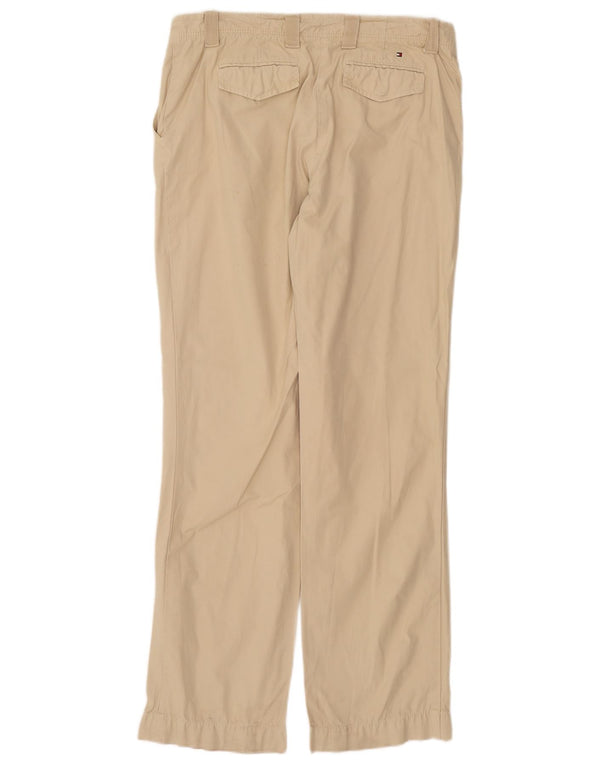 Tommy Hilfiger Womens Straight Chino Trousers US 12 Large W34 L32 Beige