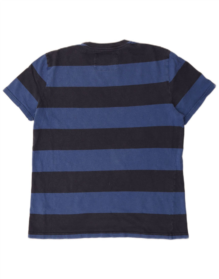 T-shirt da uomo Jack Wills Top in cotone a righe blu navy medio