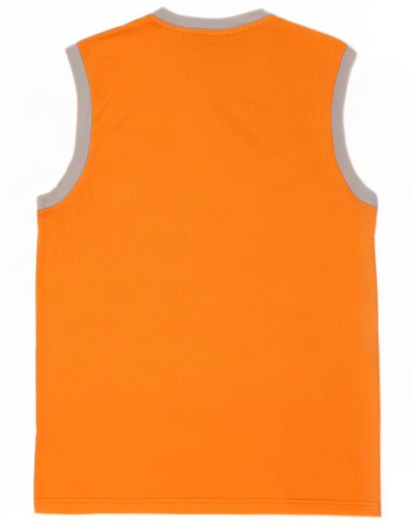 Canotta grafica da uomo Diadora, cotone color block arancione medio