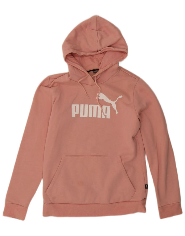 Felpa con cappuccio grafica da donna Puma UK 10 piccola in cotone rosa