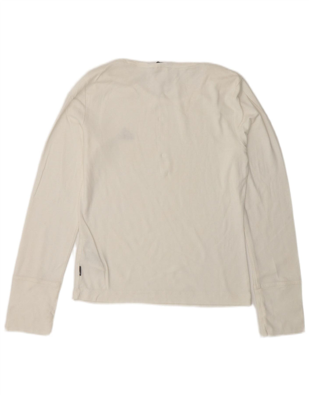 Maglia ADIDAS da donna a manica lunga UK 10 piccola in cotone bianco