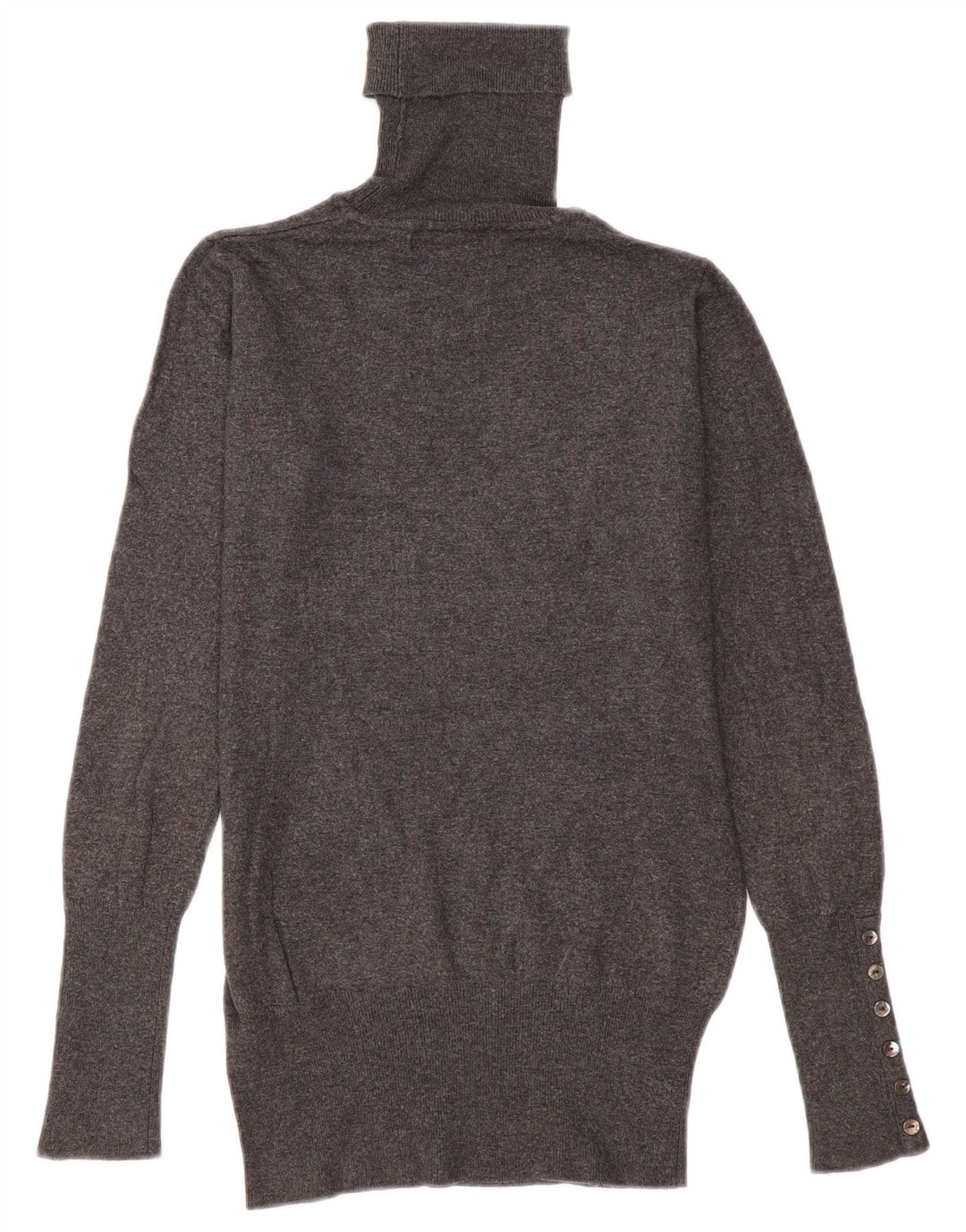 Maglione maglione collo alto da donna Zara UK 10 piccolo rayon grigio