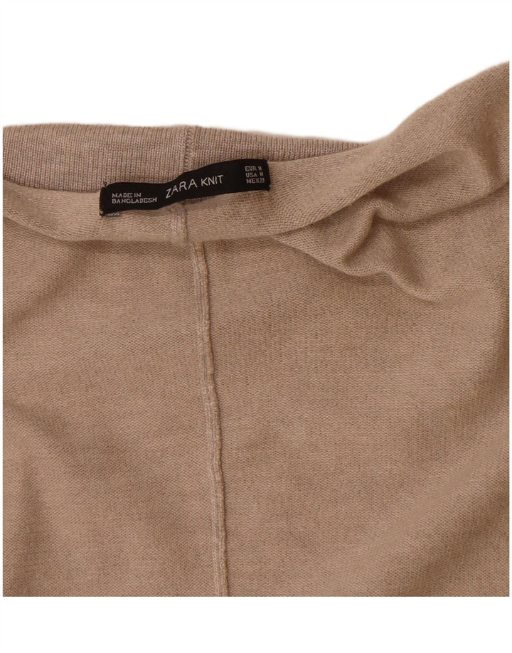 Maglione cardigan poncho da donna Zara UK 14 Beige medio