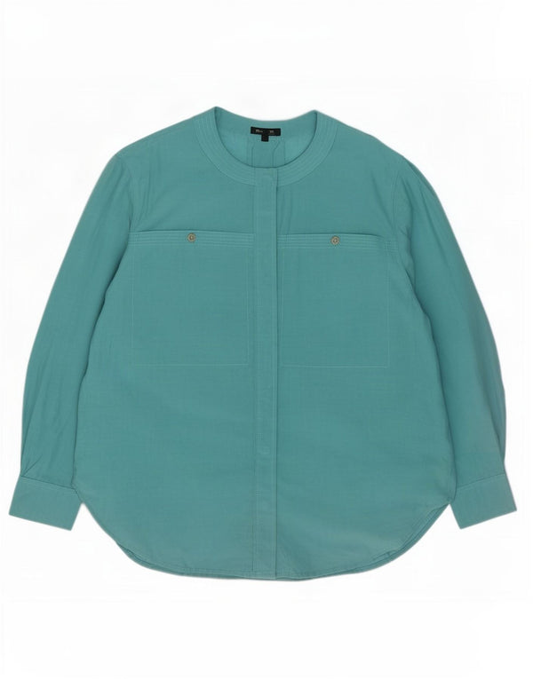 Camicetta camicia oversize da donna Massimo Dutti EU 40 cotone turchese medio
