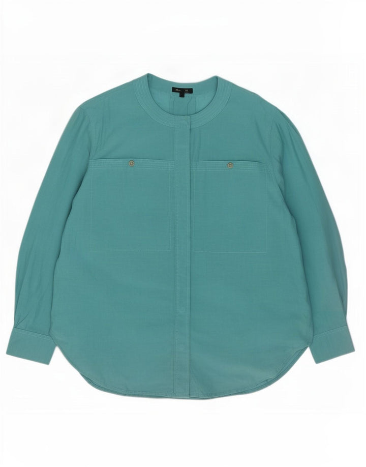 Camicetta camicia oversize da donna Massimo Dutti EU 40 cotone turchese medio