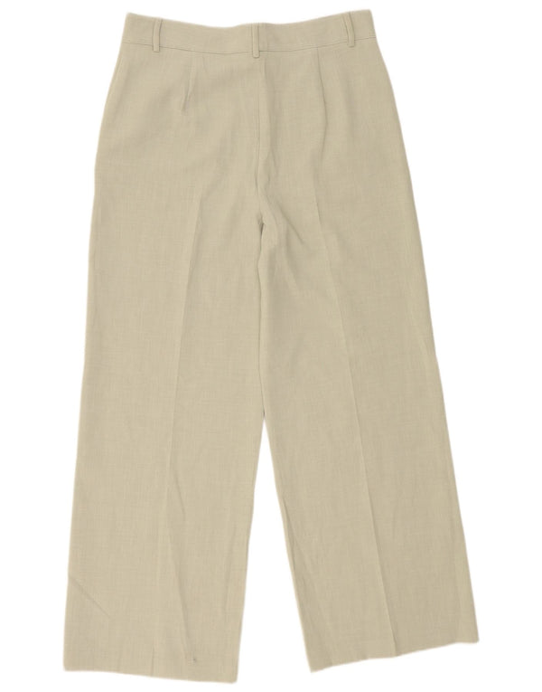 Pantaloni casual a vita alta da donna Marks & Spencer UK 14 Large W34 L31 Verde