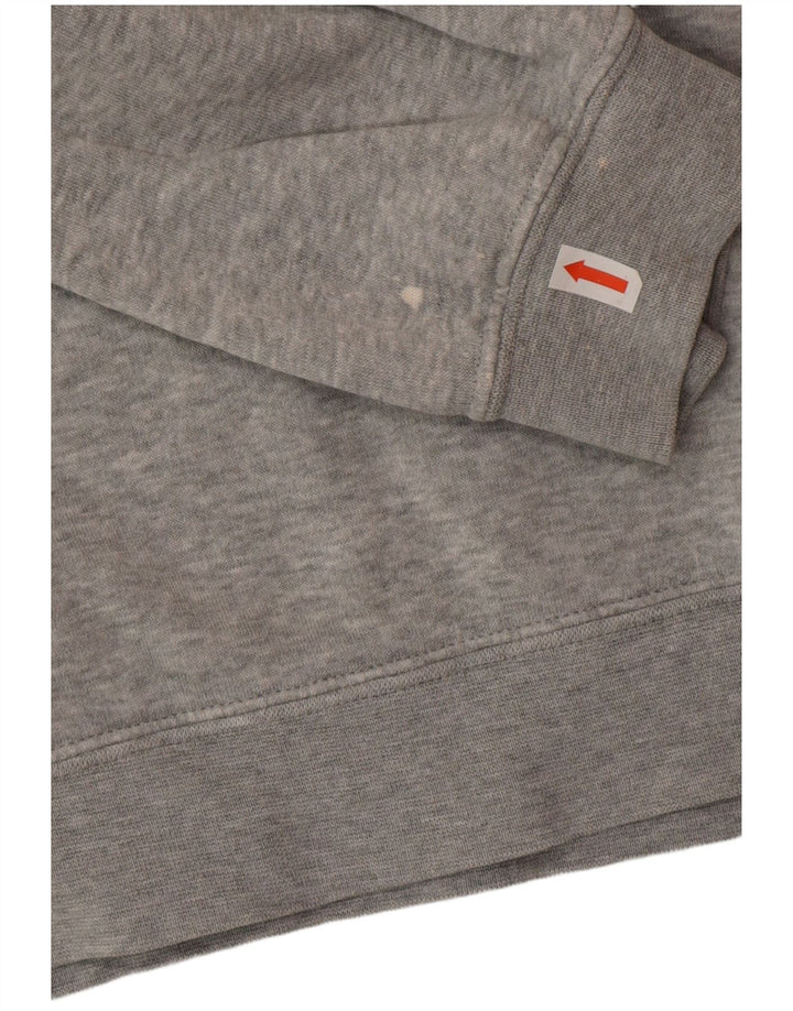 Felpa con cappuccio da uomo Nike in cotone grigio medio