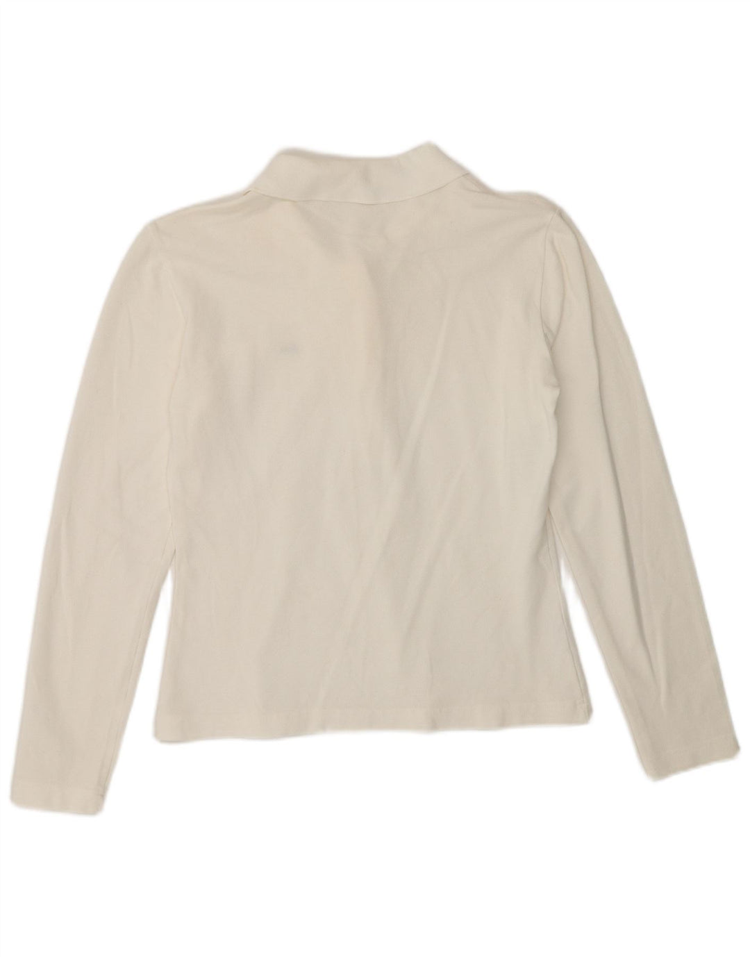 Polo da donna a maniche lunghe Lacoste taglia 40 cotone bianco medio