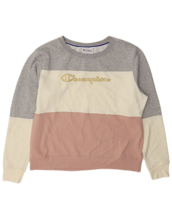 Felpa da donna Champion UK 16 Large multicolore Colourblock