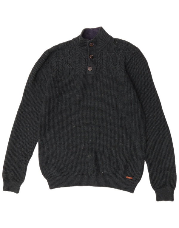 Ted Baker Maglione da uomo con scollo a barca taglia 4 in lana verde medio