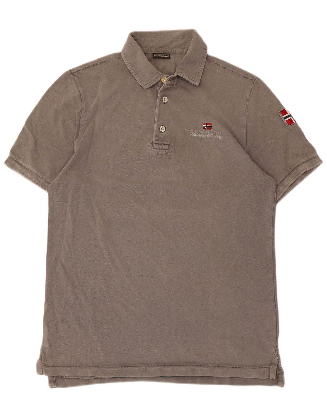 Polo da uomo Napapijri in cotone grigio medio