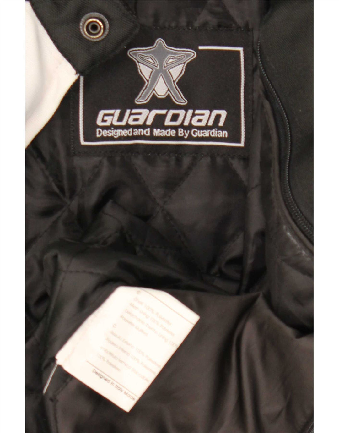Giacca da motociclista da donna Guardian UK 14 Medium Black Colourblock
