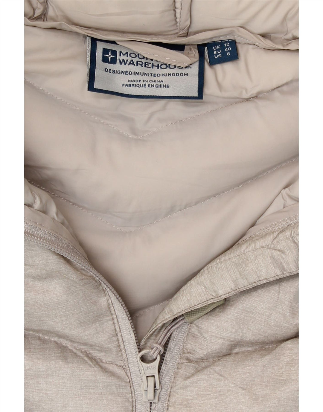 Giacca imbottita con cappuccio da donna Mountain Warehouse UK 12 Poliestere beige medio
